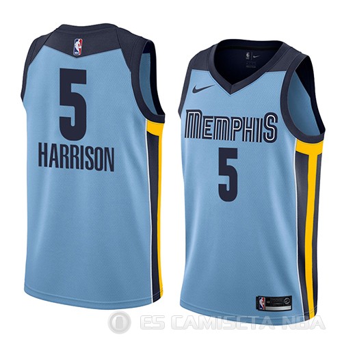 Camiseta Andrew Harrison #5 Memphis Grizzlies Statement 2018 Azul - Haga un click en la imagen para cerrar